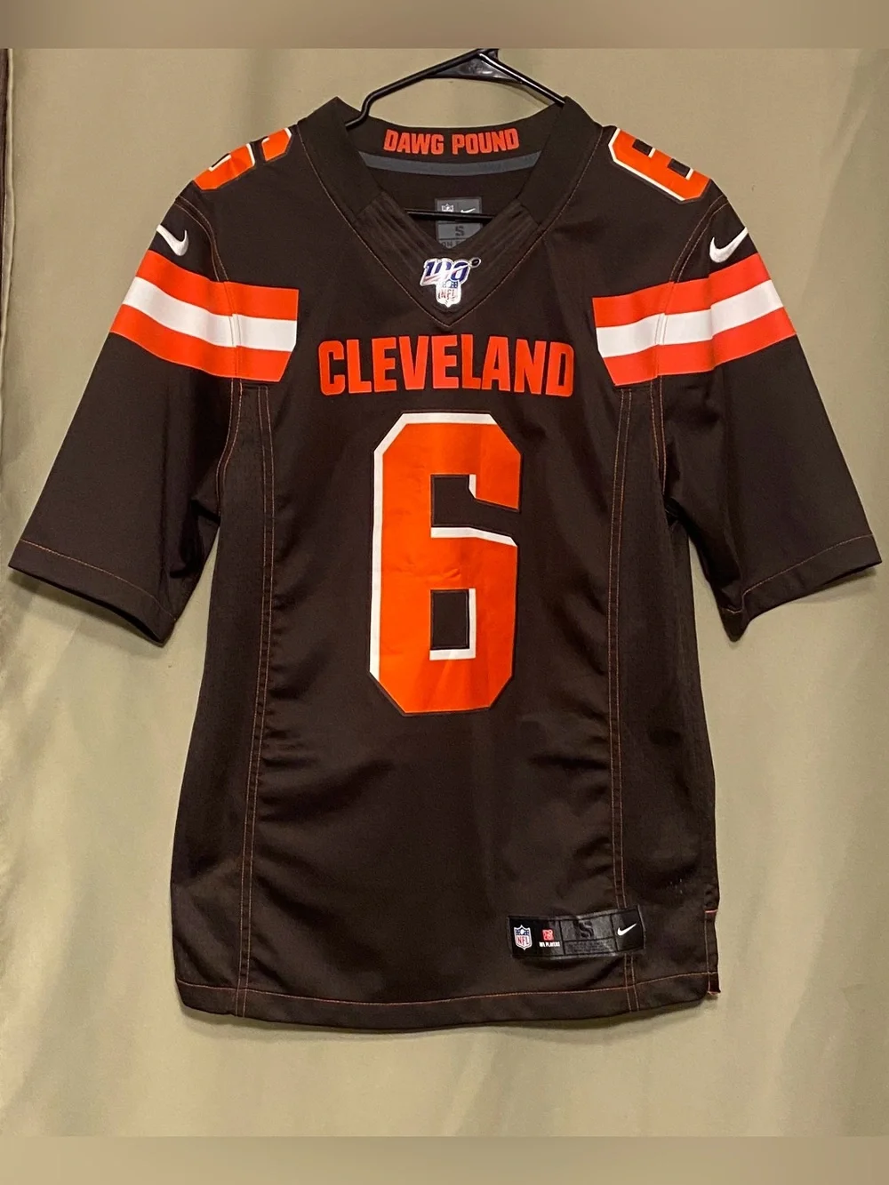Nike Cleveland Browns Baker Mayfield #6 NFL 100 Season Vapor Jersey • Mens S
